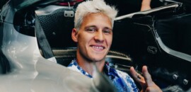Foto: Mercedes recebe campeão da MotoGP Quartararo nos boxes do GP da França da F1
