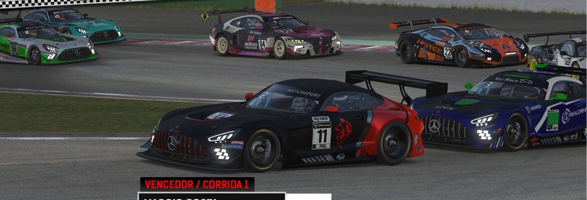 F1BC GT3 iRacing: Caique Oliveira (Oak) e Marcio Costa (Wolfpack) vencem em Spa-Francorchamps noturna