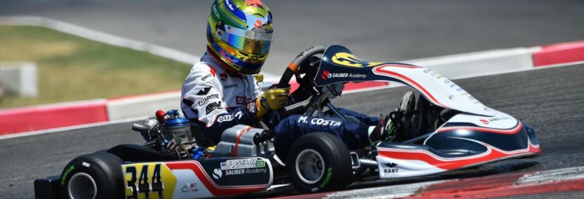 Miguel Costa lidera treinos, conquista 2 top-5 e termina etapa do WSK Euro Series no top-10