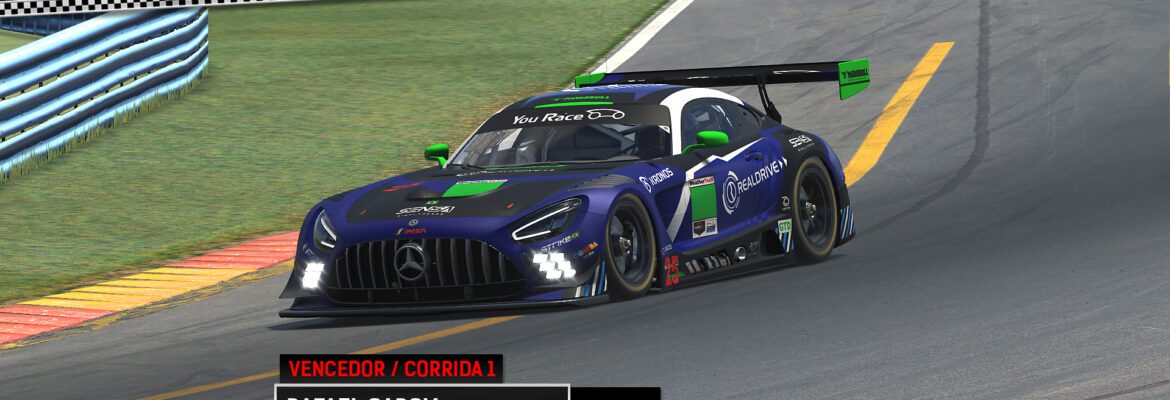 F1BC GT3 iRacing: Rafael Garcia e Junior Becker vencem baterias movimentadas em Watkins Glen