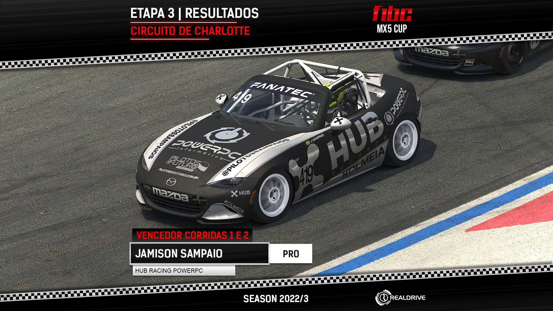 F1BC MX5 Cup Jamison Sampaio HUB Vence Duas Provas Eletrizantes Em 