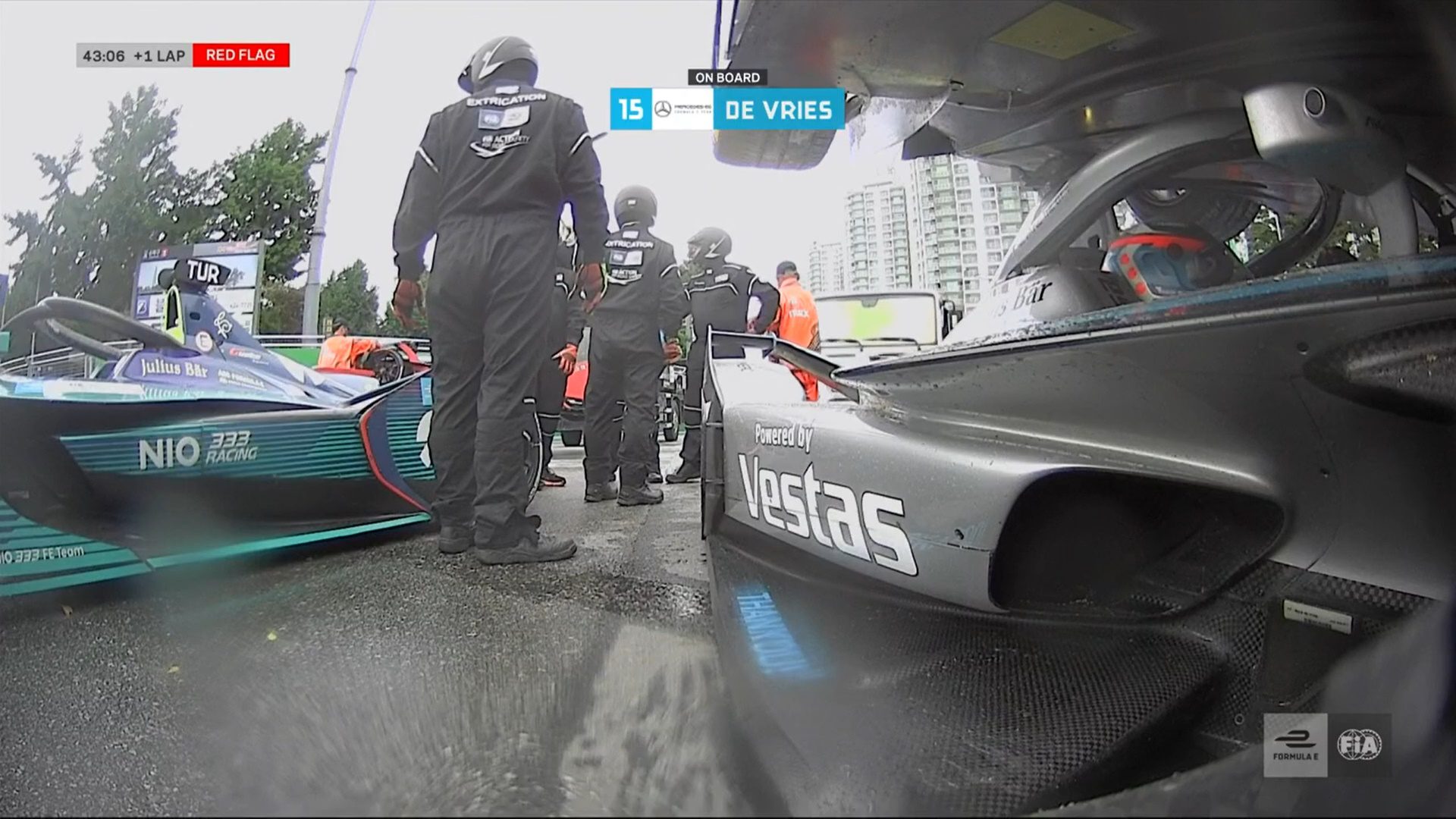 De Vries agradece halo após forte acidente na corrida 1 da Fórmula E em Seul