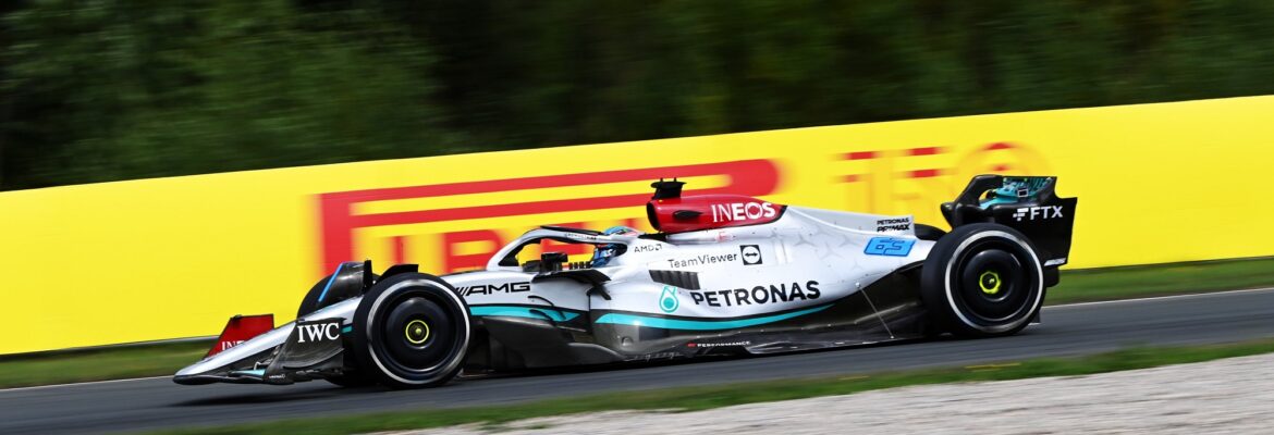 Russell lidera dobradinha da Mercedes no TL1 do GP da Holanda da F1. Verstappen é 19º