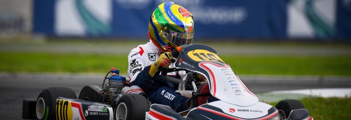 Miguel Costa mostra bons desempenhos em baterias classificatórias no Mundial de Kart