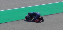 Quartararo lamenta batida com Márquez, e revela queda retornado ao box em scooter