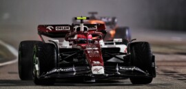 F1: Alfa Romeo termina fora dos pontos e com um carro fora no GP de Singapura