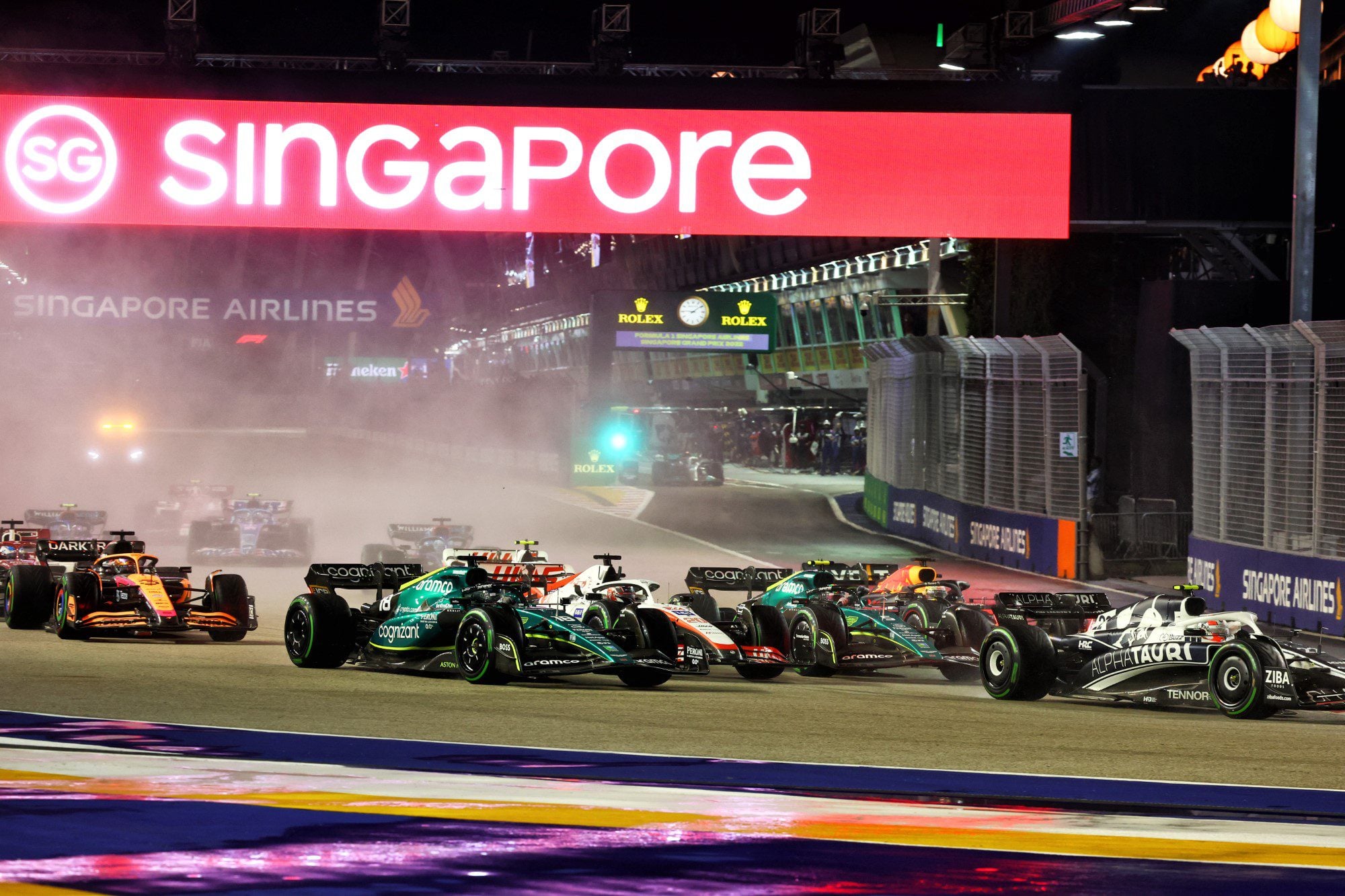 F1: as imagens do GP de Singapura e da vitória de Sergio Perez F1 2022, GP de Singapura, Marina Bay