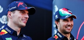 F1: Red Bull faz sorteio de ensaio fotográfico ao lado de Verstappen e Pérez