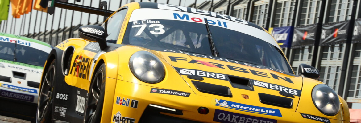 Enzo Elias é segundo colocado em corrida da Porsche Carrera Cup em Goiânia e assume a liderança na pontuação com descartes