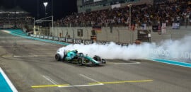 Fotos: Verstappen, Leclerc e Vettel dão 360° na despedida da temporada 2022 da F1