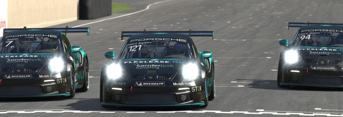 Felipe Baptista e Luke Rhymer vencem as 3h de Le Mans e lideram triplete da Fyra Simsport no Porsche Esports Brasil