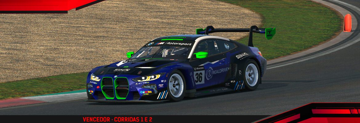 F1BC GT3 iRacing: Diego Krug tira duas vitórias da cartola em Oschersleben