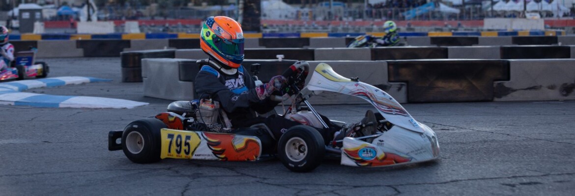 Enzo Vidmontiene vence baterias e fatura dois top-10 no SKUSA