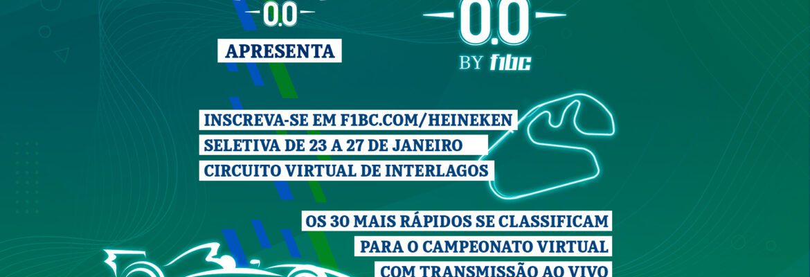 F1BC lança Formula Heineken 0.0 com seletiva gratuita e premiações exclusivas
