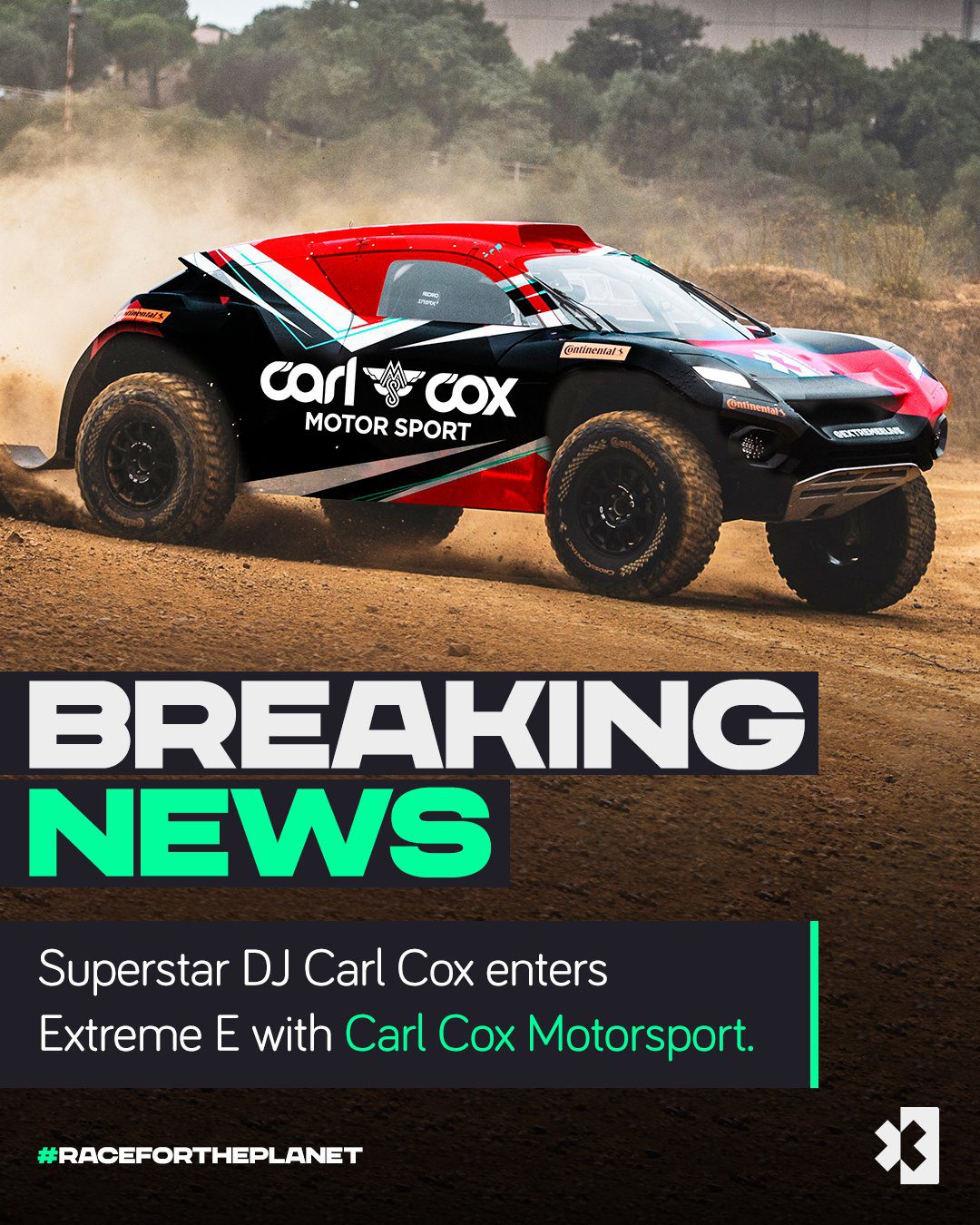 Extreme E anuncia chegada de equipe do DJ Carl Cox a partir da temporada 2023