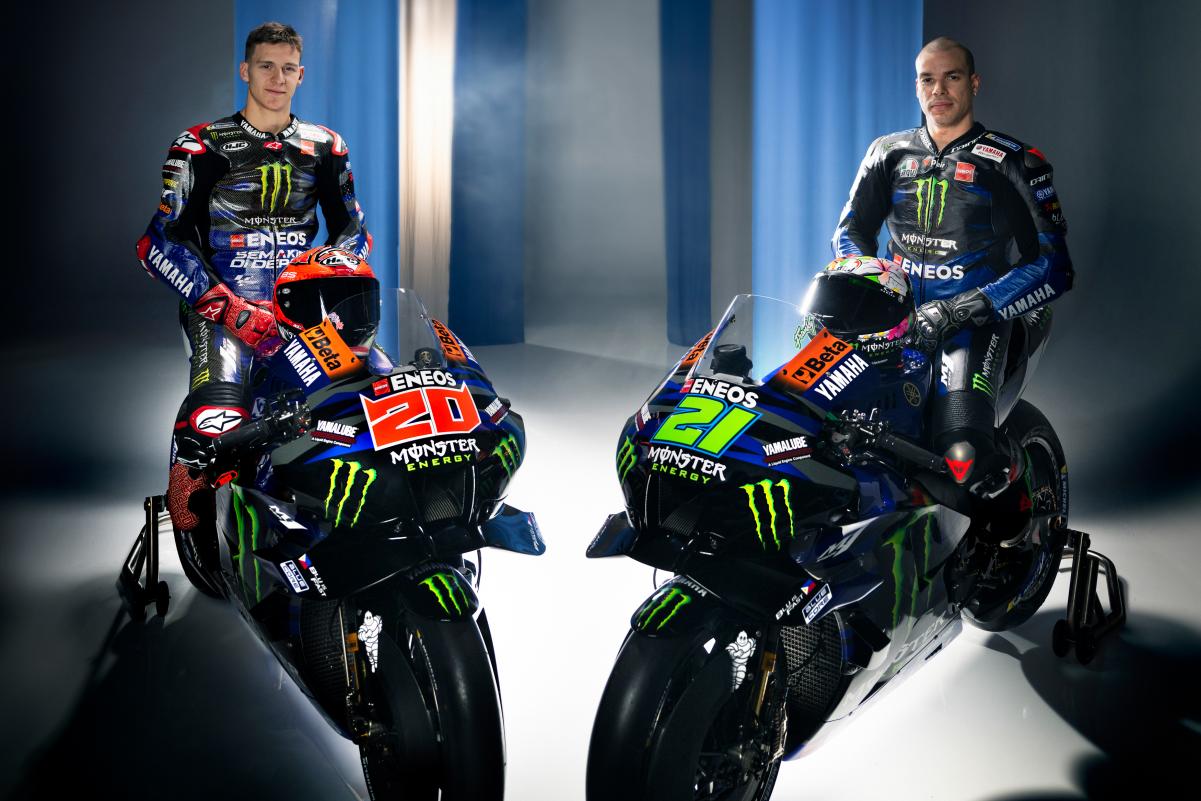 Yamaha exibe pintura para a MotoGP em 2023 com ligeiras mudanças no visual Apresentação Yamaha 2023 - Fabio Quartararo, Franco Morbidelli