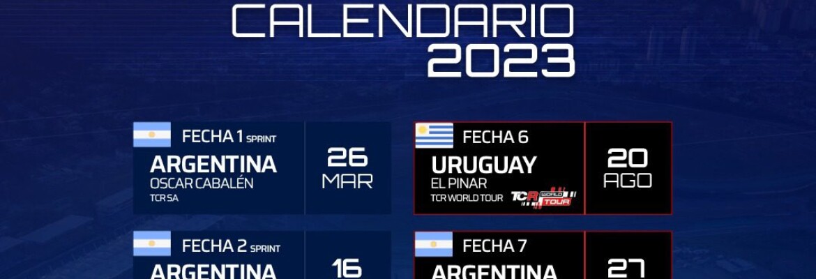 O TCR WORLD TOUR confirmou suas etapas conjuntas com o TCR South America no Uruguai e Argentina