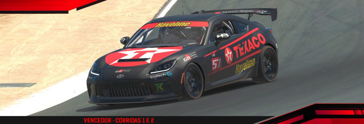 F1BC GR Cup: Etapa de Laguna Seca tem vitórias de Guilherme Elizeu e muitos acidentes