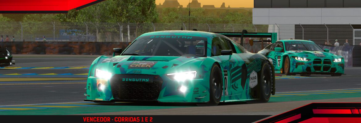 F1BC GT3 iRacing: Luiz Felipe Tavares domina em Le Mans, em duas corridas bem agitadas