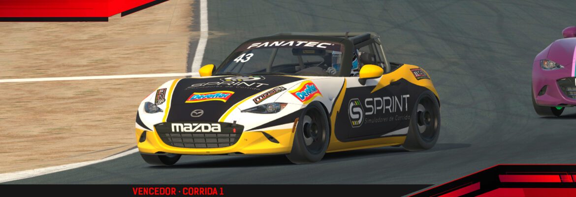 F1BC MX5 Cup: Felipe Malinowski e Lorenzo Pfeifer foram os consagrados em Laguna Seca