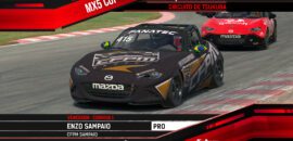 F1BC MX5 Cup: Enzo Sampaio e Marcos Paiva brilham com vitórias em Tsukuba