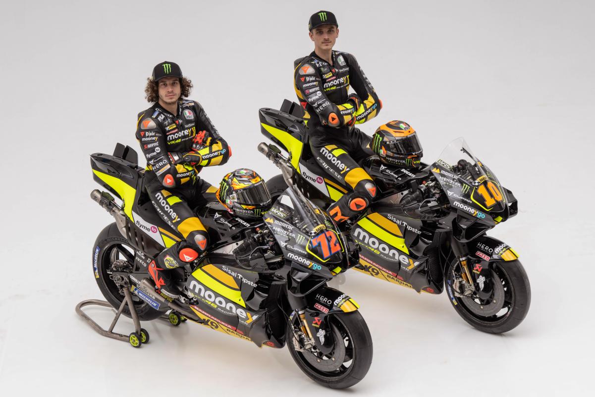 Com Ducati, VR46 exibe cores para temporada de 2023 da MotoGP Luca Marini, Marco Bezzecchi (Ducati) Lançamento VR46 Ducati - MotoGP 2023