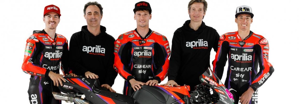 Aprilia exibe layout de moto para temporada 2023 da MotoGP