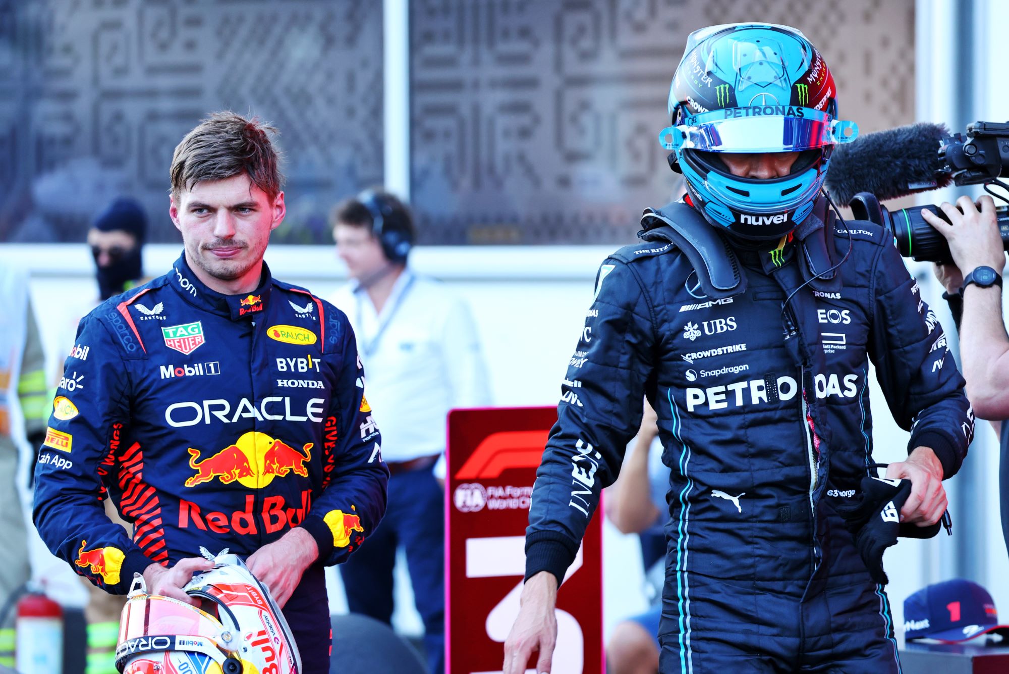 Fotos: as imagens da Sprint do GP do Azerbaijão, marcada por discussão entre Verstappen e Russell F1 2023, GP do Azerbaijão, Baku, Sprint