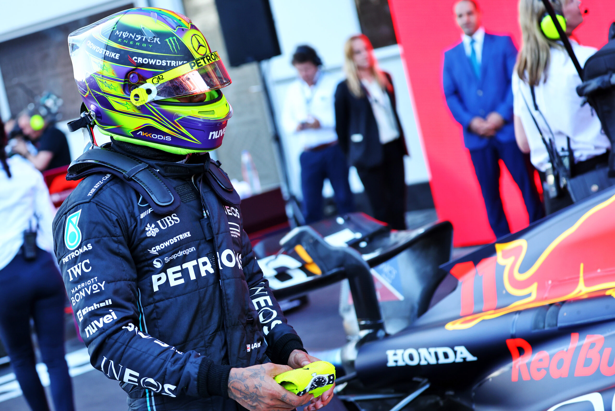 Fotos: as imagens da Sprint do GP do Azerbaijão, marcada por discussão entre Verstappen e Russell F1 2023, GP do Azerbaijão, Baku, Sprint