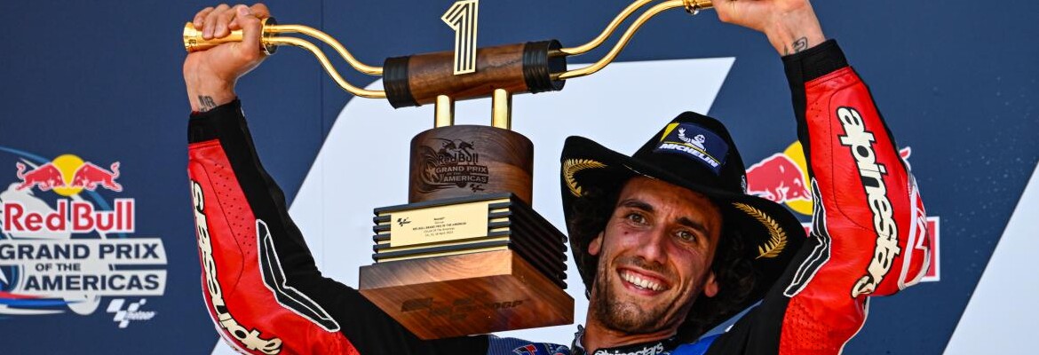 Rins celebra vitória com Honda e diz que estava no limite para seguir Bagnaia