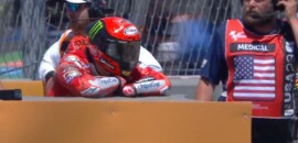 Bagnaia culpa moto estável demais após acidente em Austin: “não foi minha culpa”