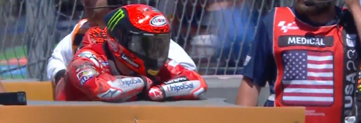 Bagnaia culpa moto estável demais após acidente em Austin: “não foi minha culpa”