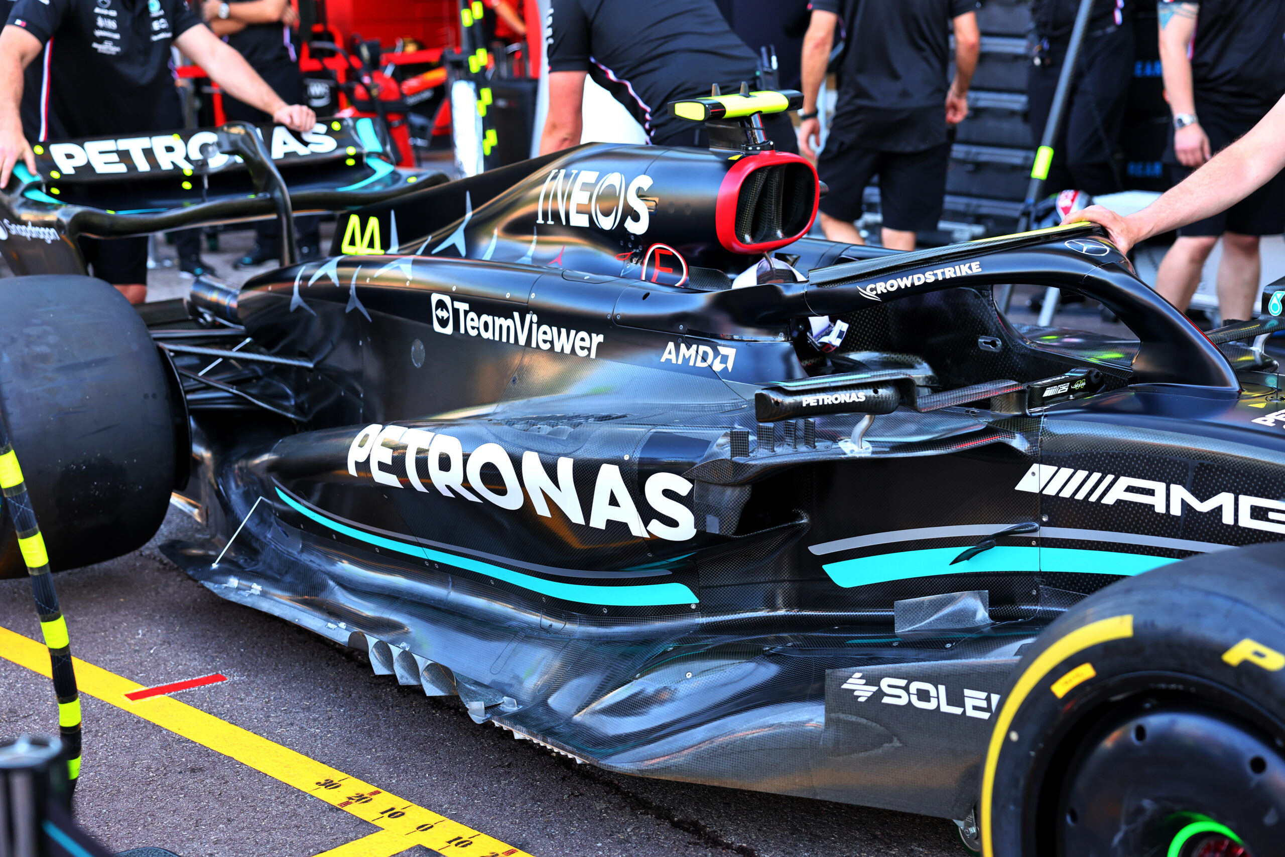 F1: Fotos do Mercedes W14 B antes da sua estreia no GP de Mônaco Mercedes W14 B