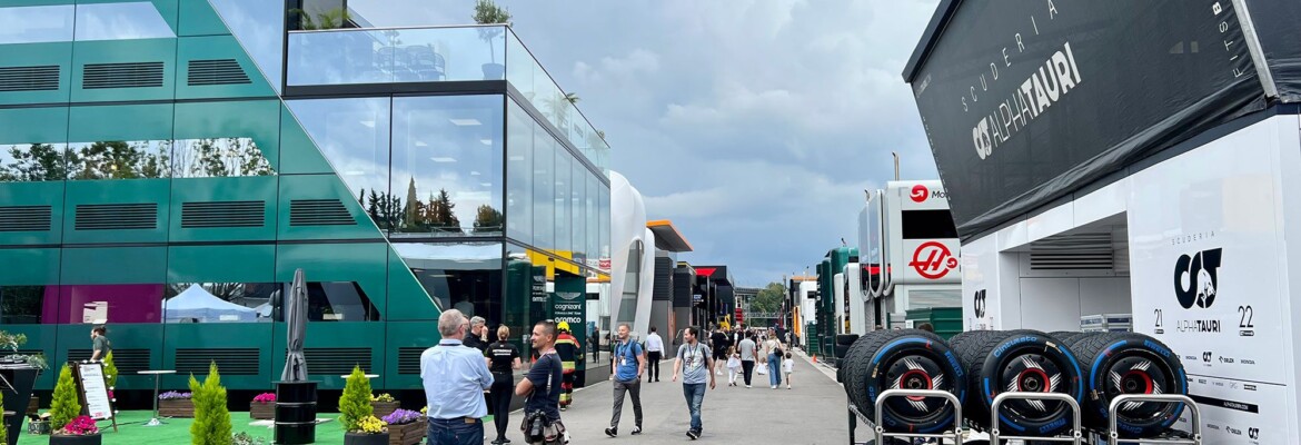 F1: Motorhomes das equipes fazem sua primeira aparição em 2023