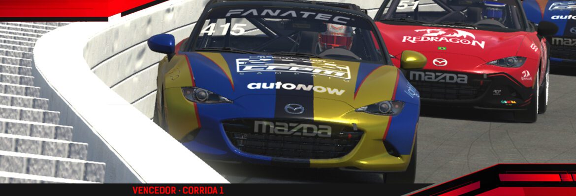 F1BC MX5 Cup: Etapa em Charlotte tem boas surpresas, e vitórias de Jamison e Enzo