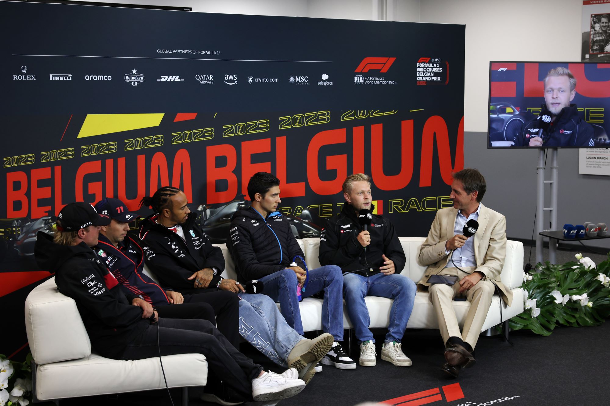 F1: Chuva e homenagem para Hubert; as imagens desta quinta-feira antes do GP da Bélgica, em Spa F1 2023, GP da Bélgica, Spa