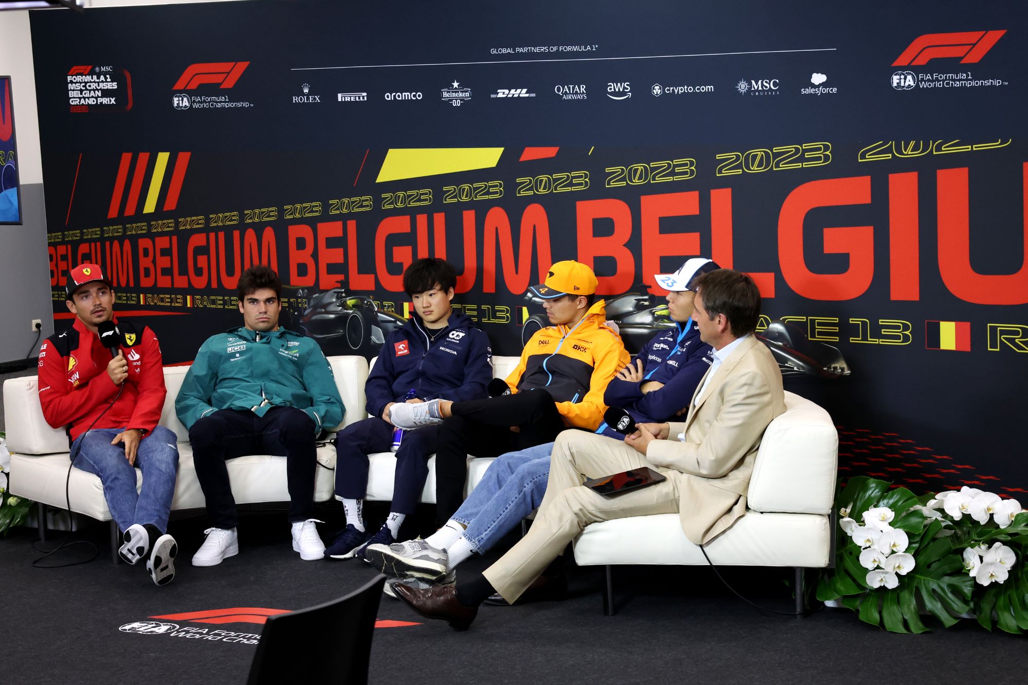 F1: Chuva e homenagem para Hubert; as imagens desta quinta-feira antes do GP da Bélgica, em Spa F1 2023, GP da Bélgica, Spa