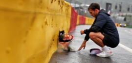 F1: Chuva e homenagem para Hubert; as imagens desta quinta-feira antes do GP da Bélgica, em Spa