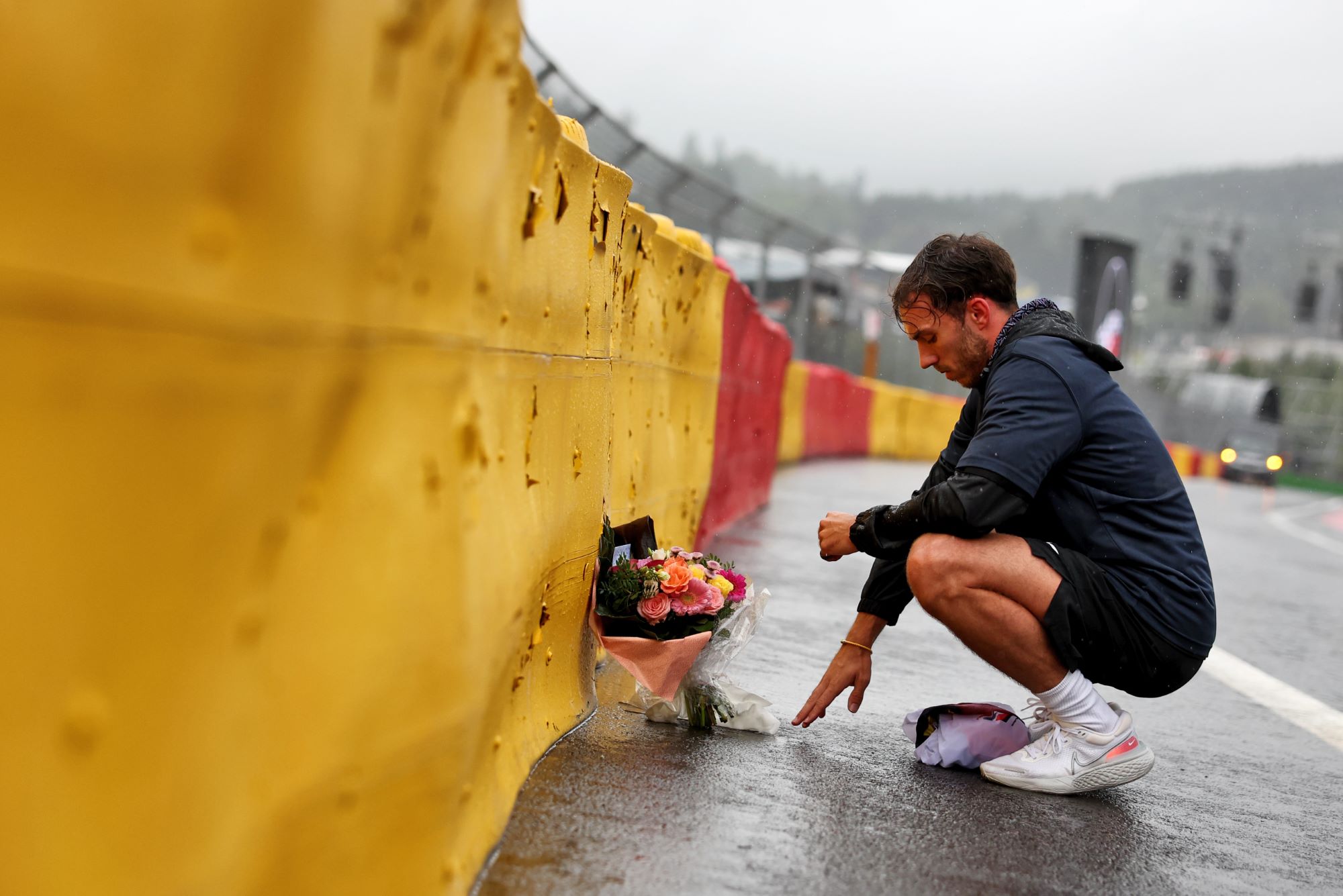 F1: Chuva e homenagem para Hubert; as imagens desta quinta-feira antes do GP da Bélgica, em Spa F1 2023, GP da Bélgica, Spa