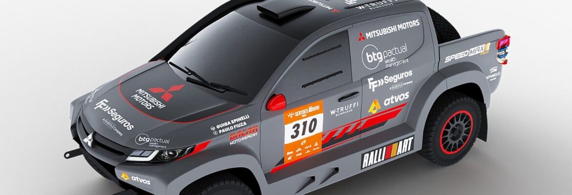 Guiga Spinelli apresenta layout de Mitsubishi para o Sertões 2023