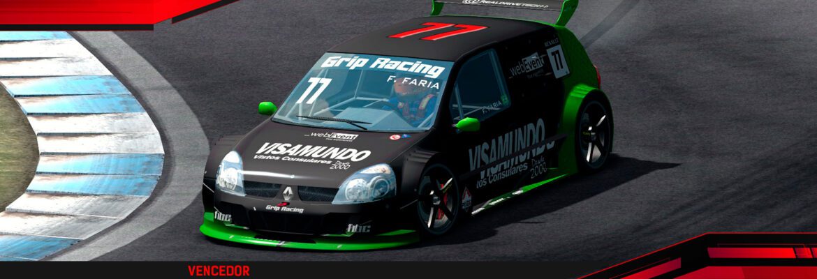 F1BC Superclio: Felipe Faria (Grip) vence corrida limpa em Donington Park