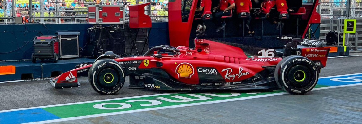 F1: Leclerc puxa dobradinha da Ferrari e lidera TL1 do GP de Singapura