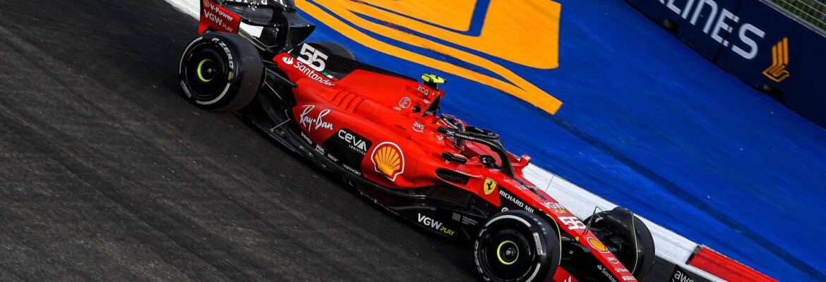 F1: Sainz fecha 1-2 da Ferrari e lidera segundo treino do GP de Singapura. Verstappen é 8º