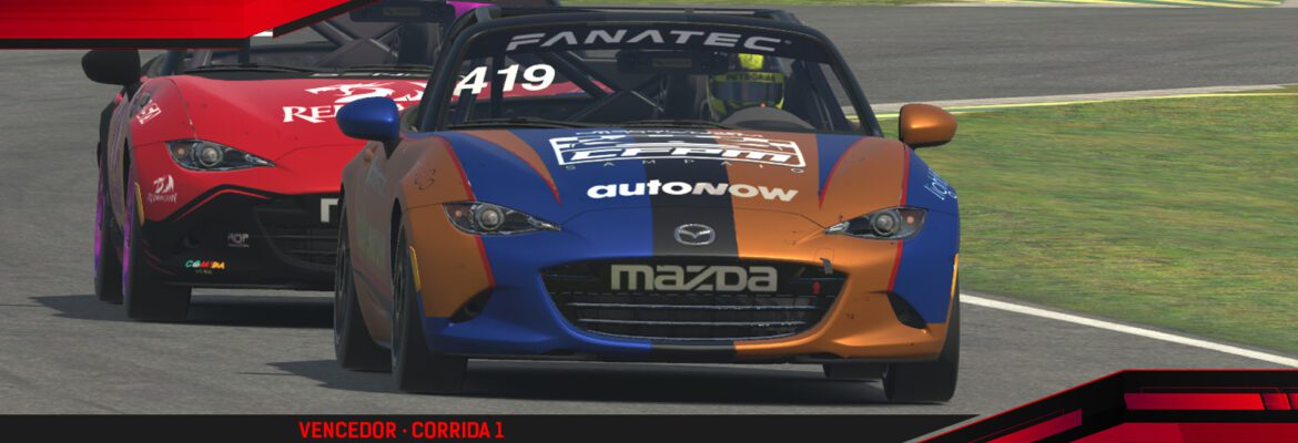F1BC MX5 Cup: Jamison Sampaio e Marcos Paiva vencem na abertura em Virginia