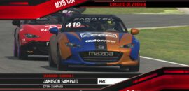 F1BC MX5 Cup: Jamison Sampaio e Marcos Paiva vencem na abertura em Virginia