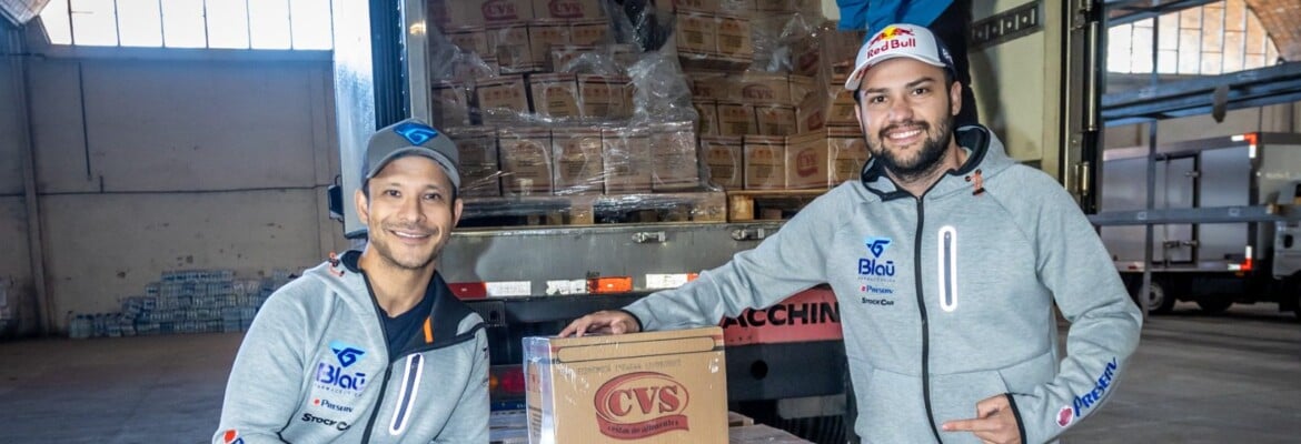 Blau promove doação de mil cestas básicas para desabrigados do Sul em etapa da Stock Car