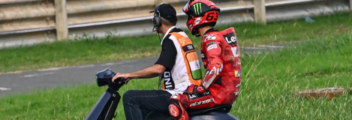 MotoGP: Bagnaia pede desculpas após erro, mas reclama de pneu dianteiro