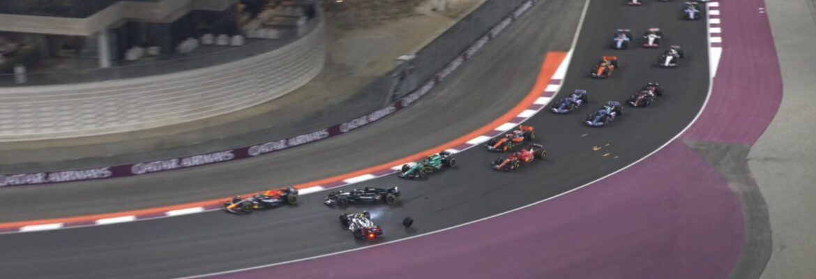 F1: Hamilton e Russell batem na largada do GP do Catar