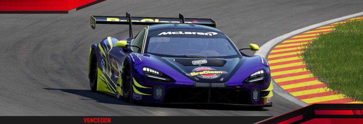 F1BC GT3 Competizione: Luis Augusto (BraClean) vence corrida em Spa-Francorchamps