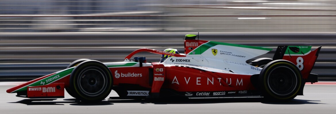 Bearman lidera primeiro dia de testes da Fórmula 2 em Abu Dhabi